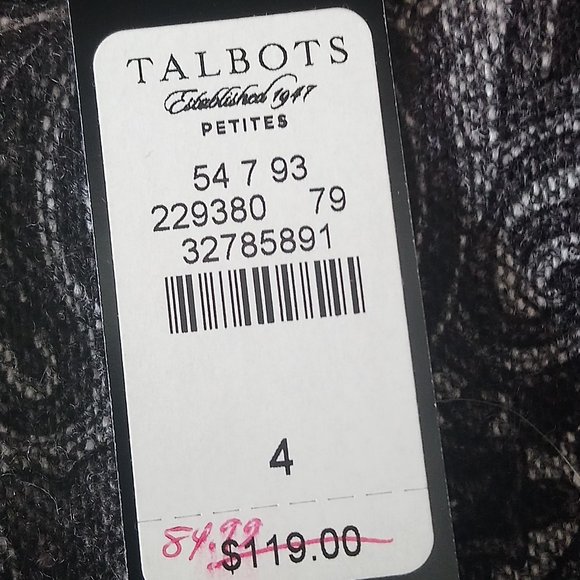 Nwt $119 TALBOTS Sz 4P Faux Wrap Midi Skirt Wool Blend - Picture 5 of 7